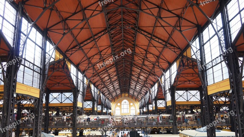 Budapest Market Hall Long Hall Market Hall Of Budapest Hungary