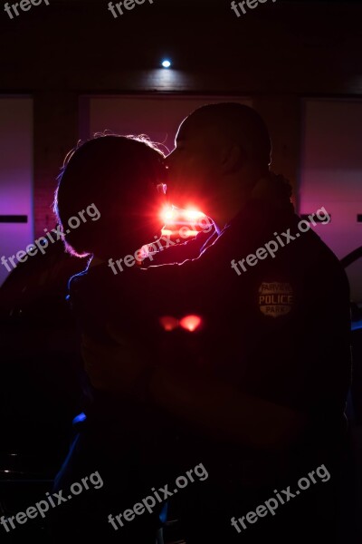 Kiss Police Cruiser Woman Kissing