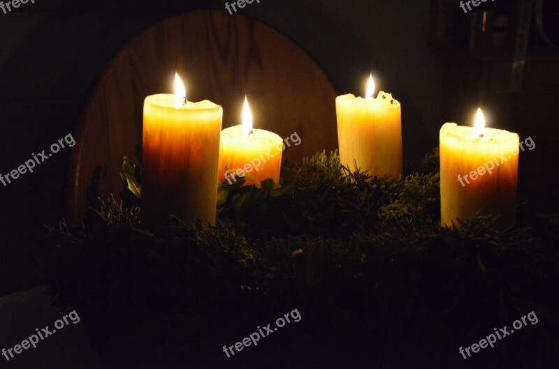 Advent Wreath Advent Candles Christmas Candlelight