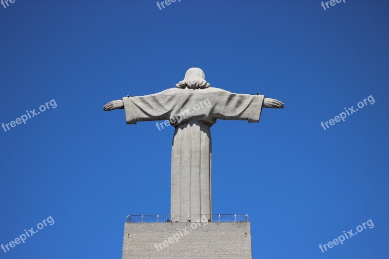 Portugal Lisbon Statue Monument Jesus Free Photos