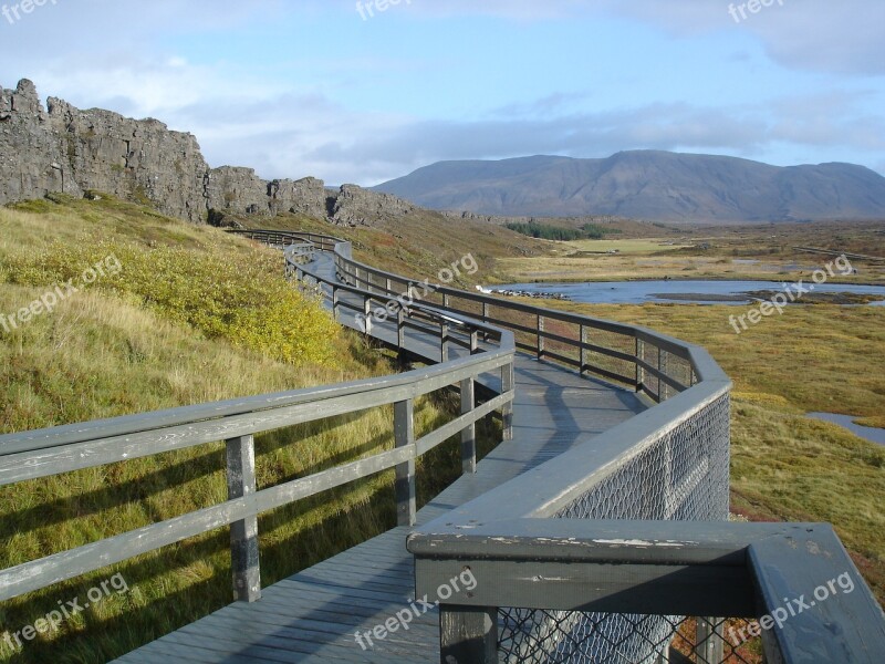 Iceland Stones Tourist Attraction Tectonic Plate Polar Circle