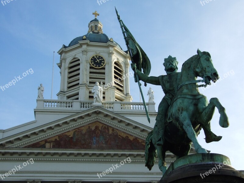 Royal Plaza Belgium Statue Street Heart Of The City