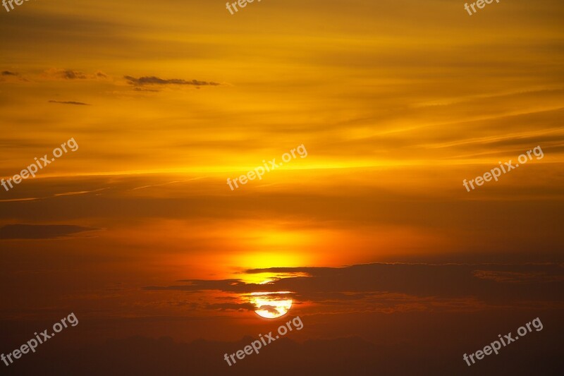 Sun Sunset Nature Sunset Landscape Sky