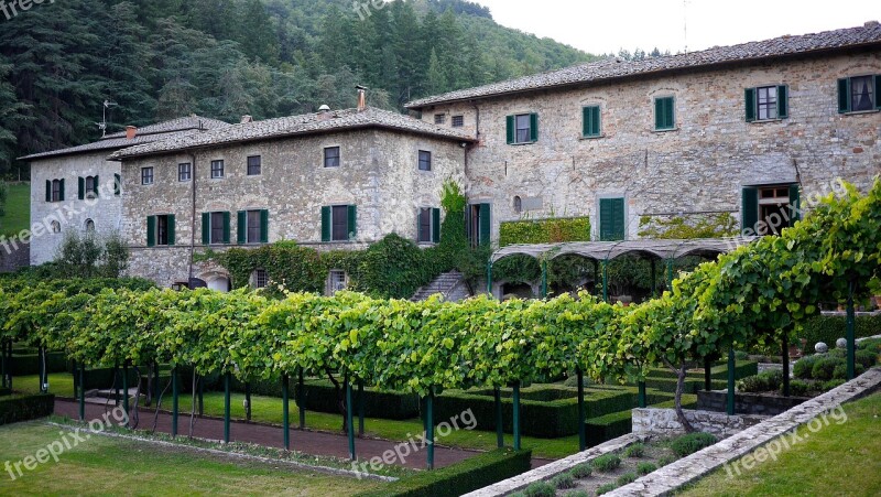 Castle Tuscany Garden Medieval Old