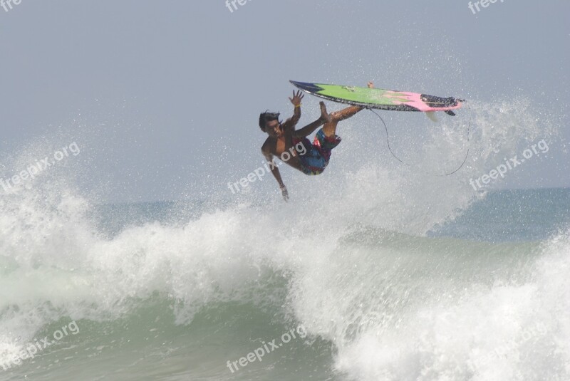 Surfer Surf Action Wave Water