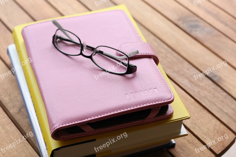 Glasses Tablet Book Office Outside