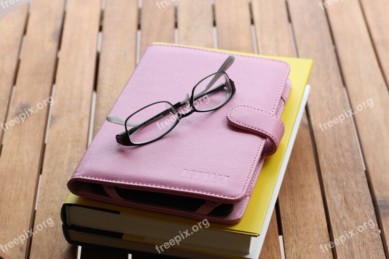 Glasses Tablet Book Office Outside