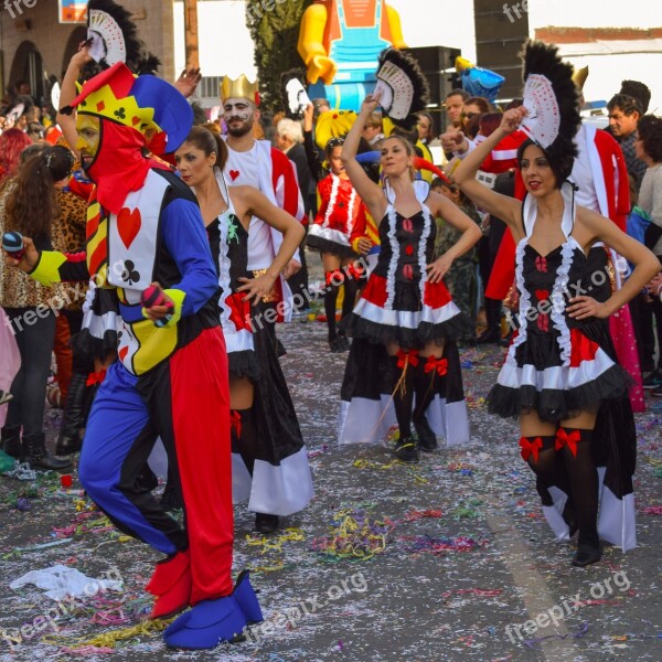 Carnival Parade Joker Girls Dancers