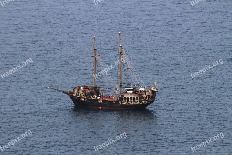 Boat Pirates Summer Pirate Ship Masts