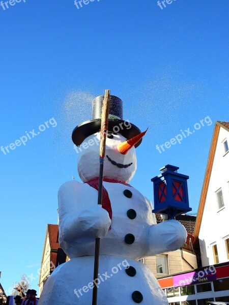 Snowman Carnival Move Motif Papier-mâché