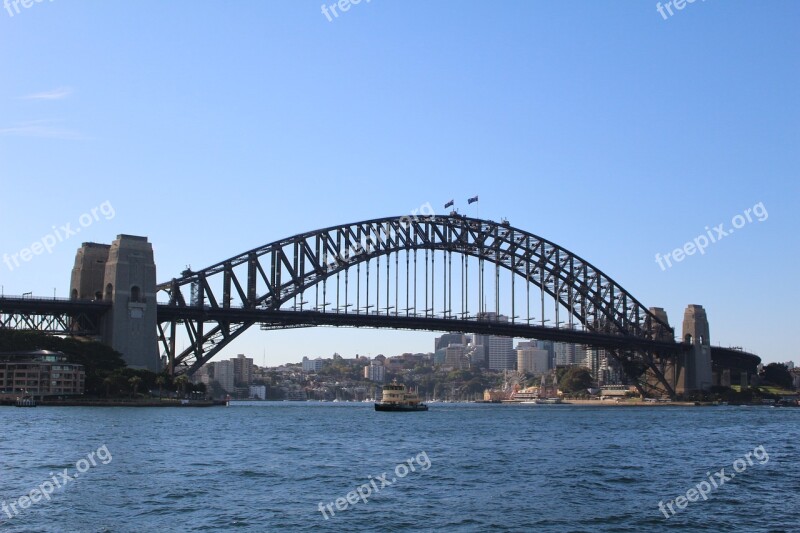 Australia Opera House Harbour Bridge Free Photos