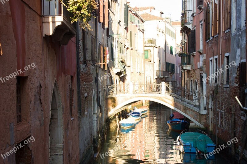 Italy Venice Channel Architecture River