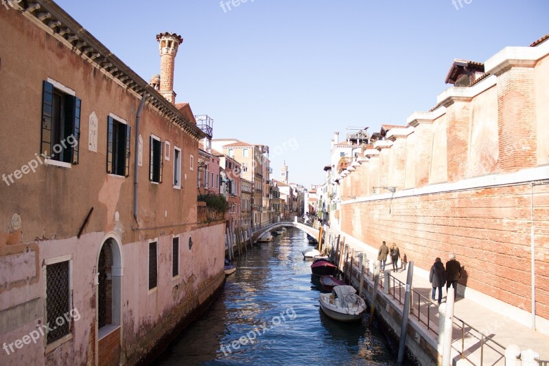 Italy Venice Channel Architecture River