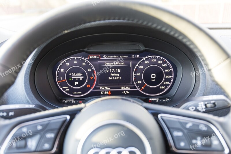 Auto Audi Steering Wheel Speedo Display