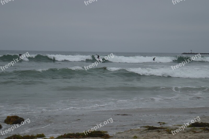 San Diego California Waves Ocean Beach