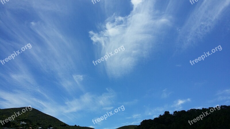 Blue Skies Cloud Rays Sky Summer