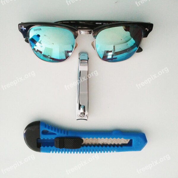 Face Sunglasses Nail Clippers Cutter Objects