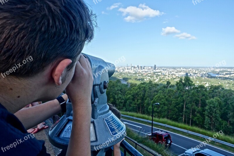 View City Brisbane Binoculars Distant