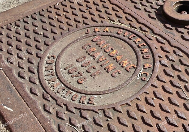 Hatch Cover Vintage Decorative Sewer