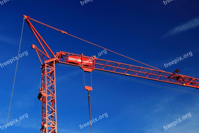 Crane Baukran Site Technology Construction Work