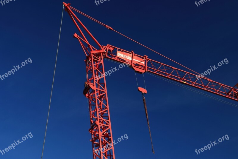 Crane Baukran Site Technology Construction Work