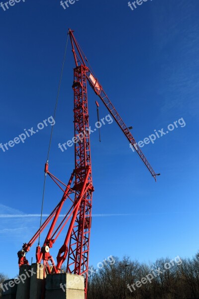 Crane Baukran Site Technology Construction Work