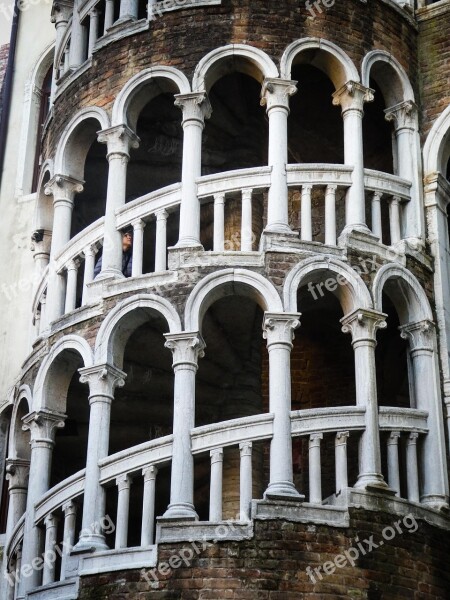 Palazzo Contarini Del Bovolo Venice Stairs Italy Architecture