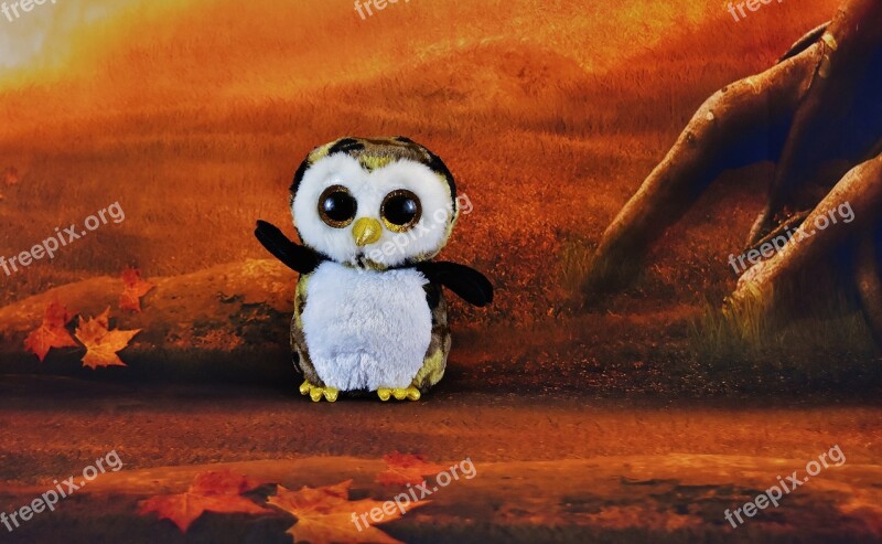 Owl Glitter Eyes Forest Soft Toy Funny