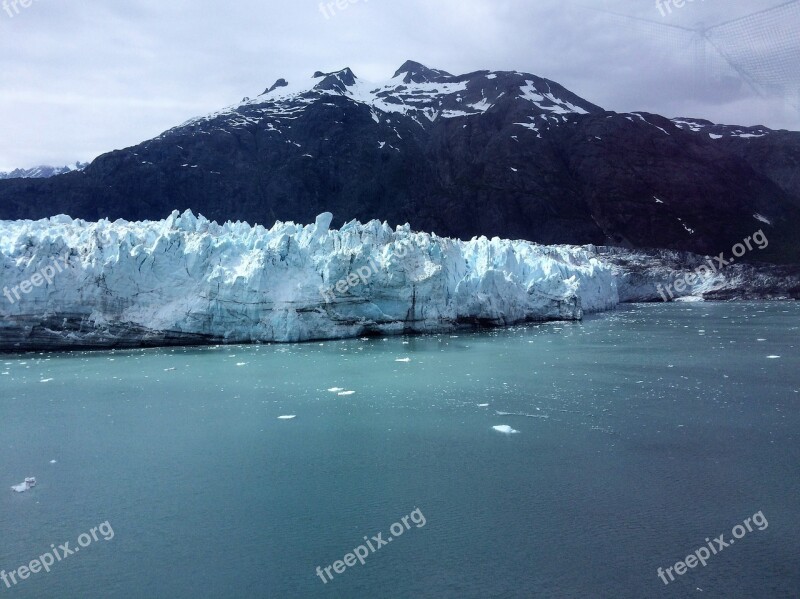 Mountain Glacier Bay Ocean Nature