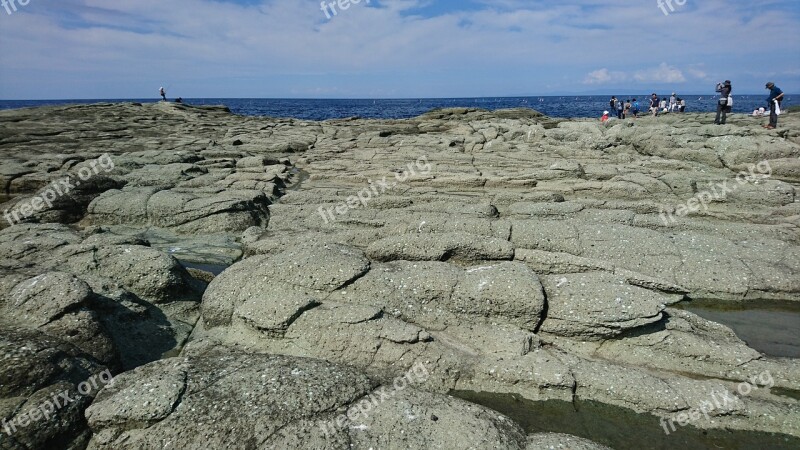 Aomori Coast Rock Senjojiki Sea