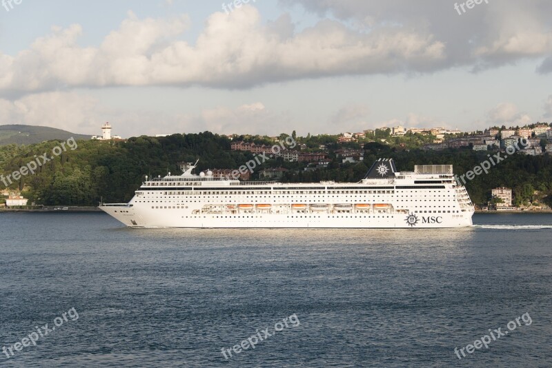 Cruise Ship Sea Bosphorus Istanbul