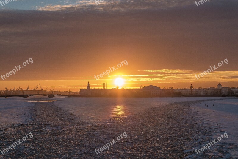 St Petersburg Sunset Beauty Free Photos