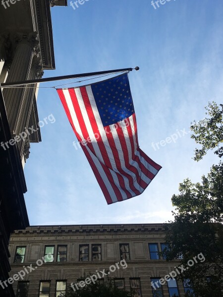 Boston Massachusetts Flag Blue Himmel