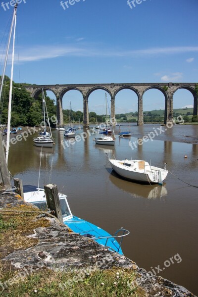 Viaduct River Boats Free Photos