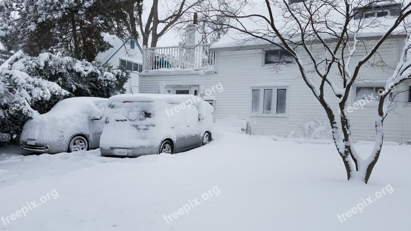 Winter Snow Snowdrift Snowfall White