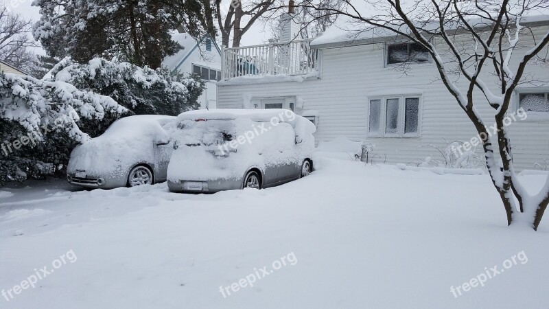 Winter Snow Snowdrift Snowfall White