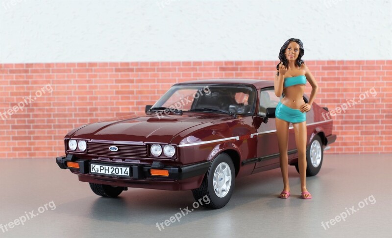 Model Car Ford Capri Model Diorama