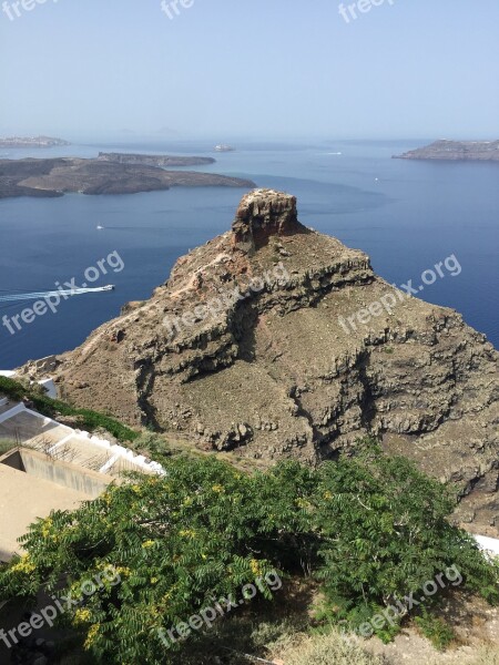 Santorini Ocean Island Hotel White Building