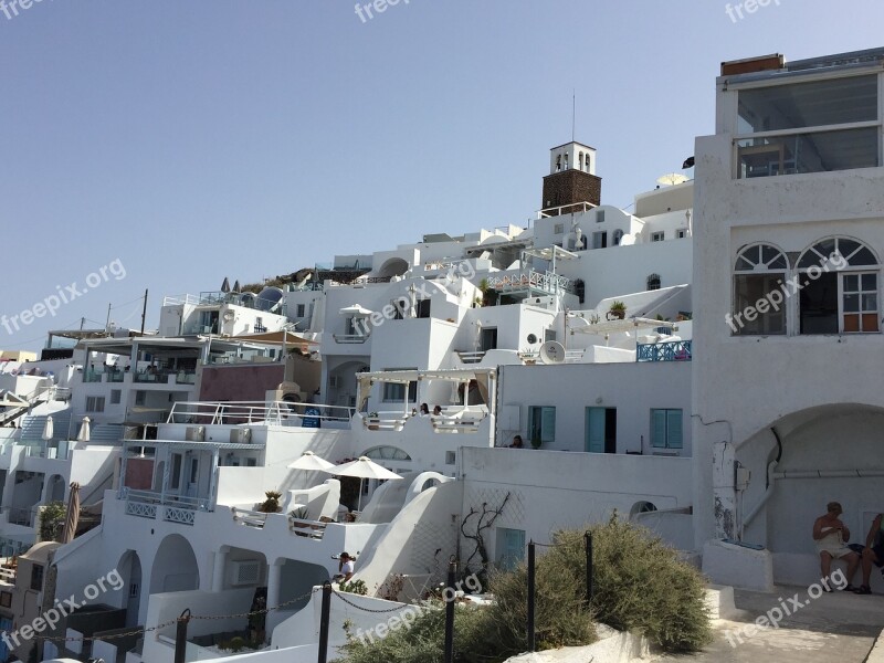 Santorini Ocean Island Hotel White Building