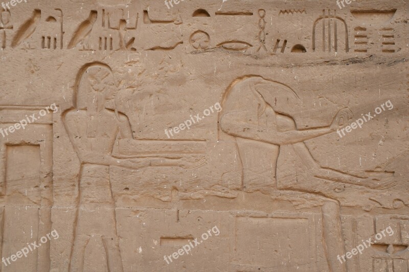 Egypt Temple Hieroglyphics Ancient Times Nile