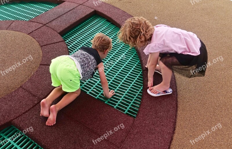 Children Exploring Looking Kids Play