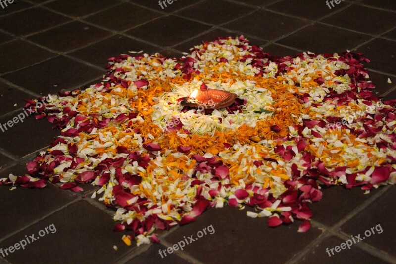 Rangoli Stones Mandala Om Design