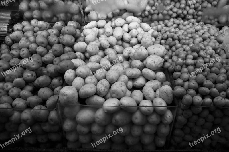 Black And White Photo Supermarket Vegetable Free Photos