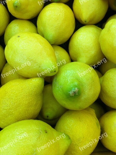 Lemons Fruit Citrus Fresh Food