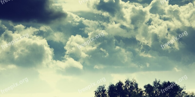 Clouds Ominous Foreboding Outside Sky