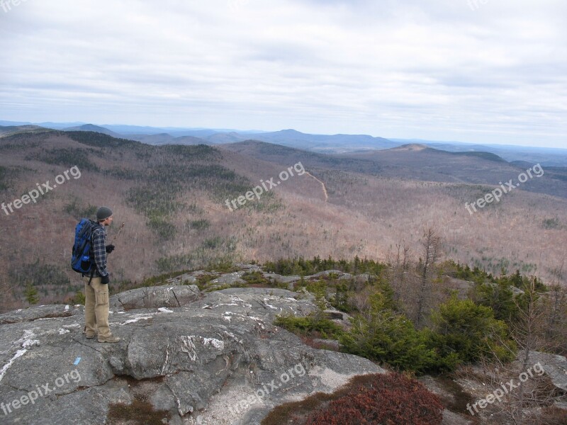 Backpack Hike Mountains Adventure Nature