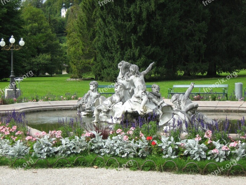 Kaiservilla Bad Ischl österreich Springbrunnen Kazervilla