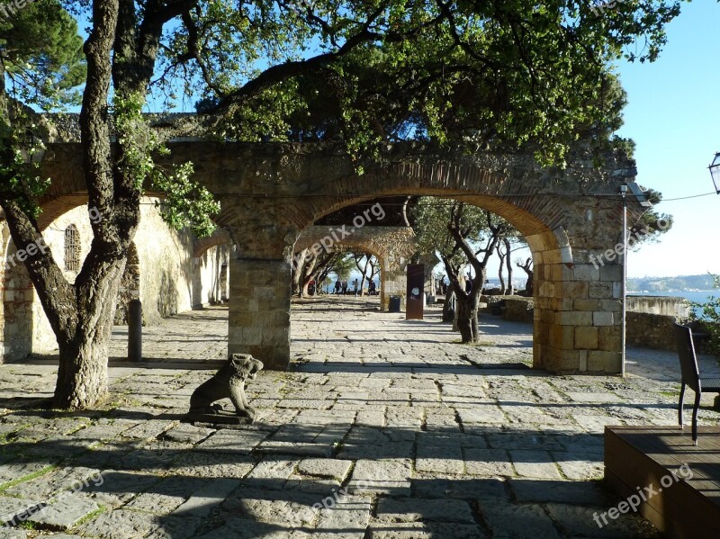 Lisbon Portugal Sao Jorge Castle Europe Architecture