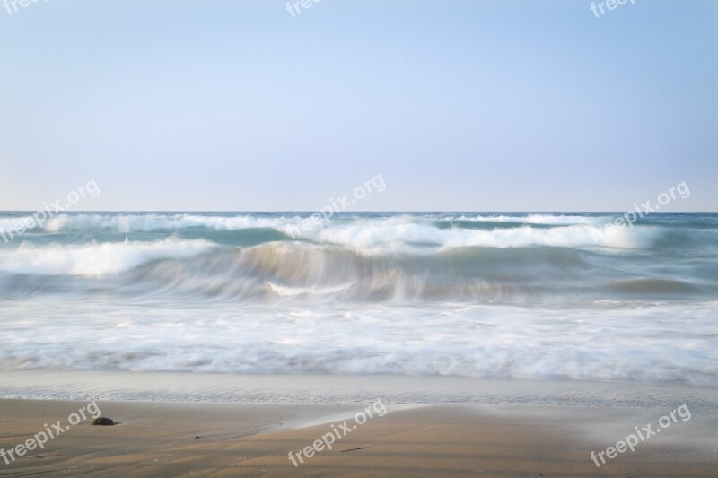 Sea Waves Beach Wave Sandy Beach