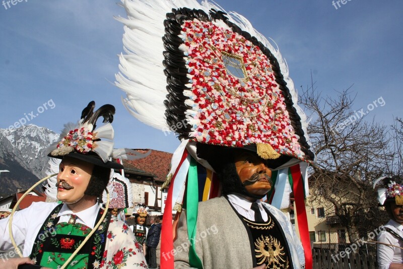 Carnival Parade Tyrol Customs Absam Muller And Slush Gerer